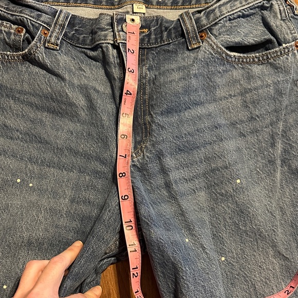 Abercrombie Curve Love Ultra Loose Low Rise Jeans with Paint Splatter 29/8 Long - Picture 6 of 7